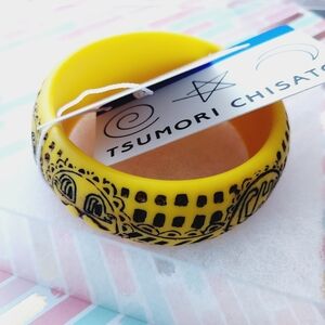 Tsumori Chisato Yellow Bangle Bracelets rare new